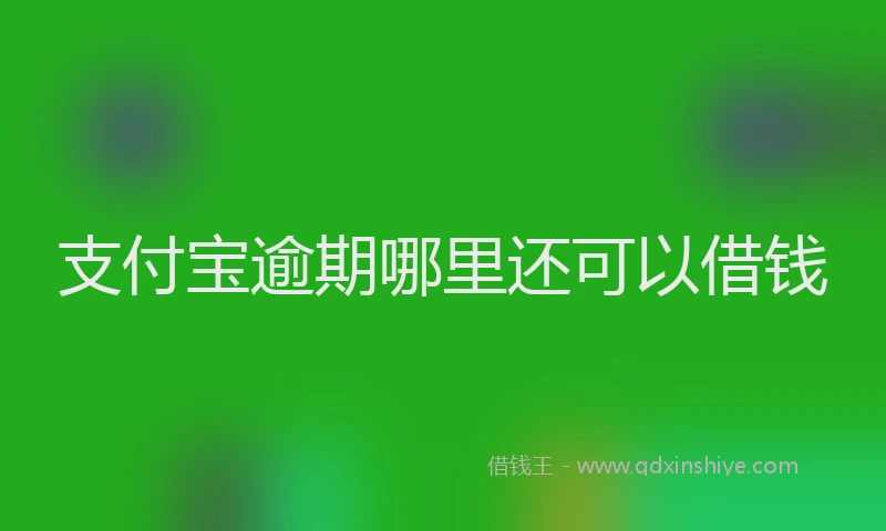 支付宝逾期哪里还可以借钱