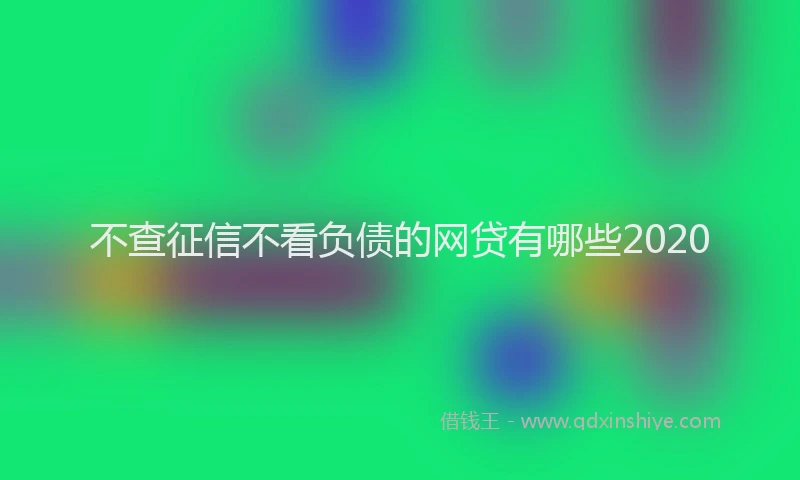 不查征信不看负债的网贷有哪些2020