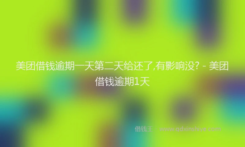 美团借钱逾期一天第二天给还了,有影响没? - 美团借钱逾期1天