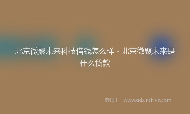 北京微聚未来科技借钱怎么样 - 北京微聚未来是什么贷款