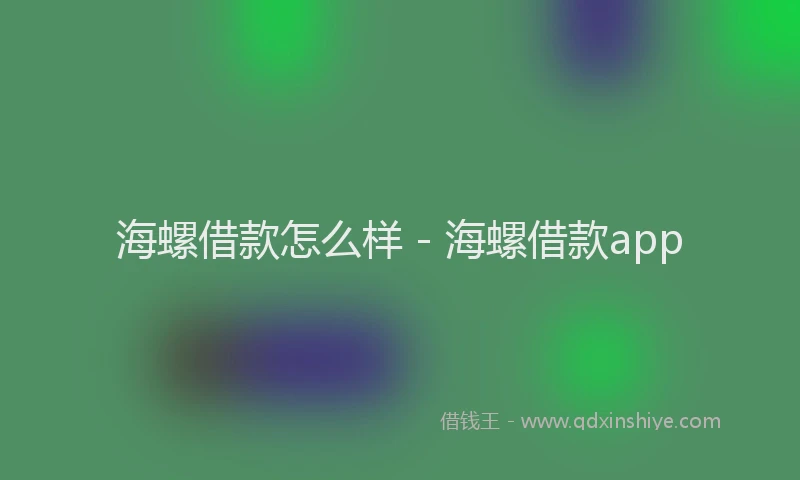海螺借款怎么样 - 海螺借款app