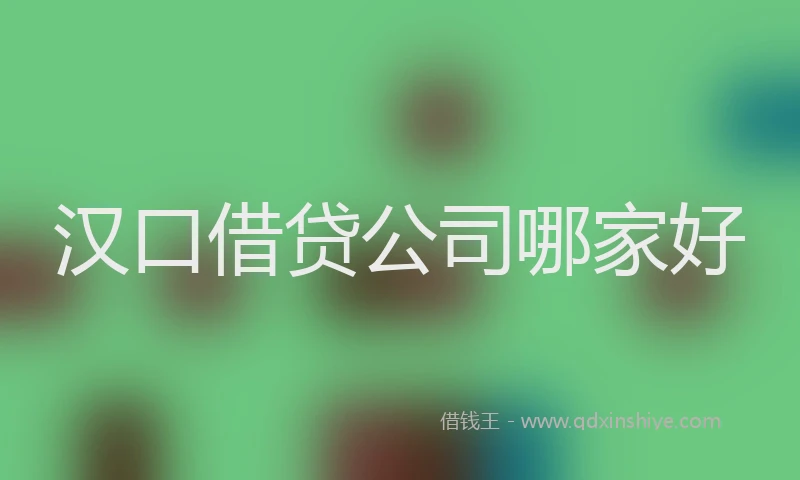 汉口借贷公司哪家好