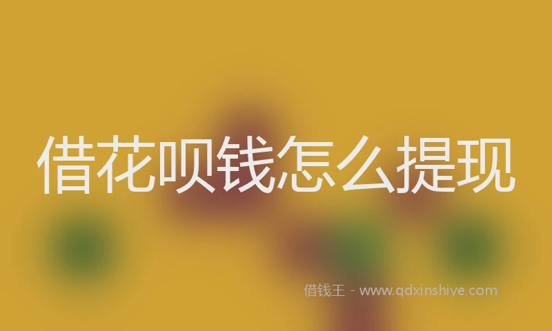 借花呗钱怎么提现