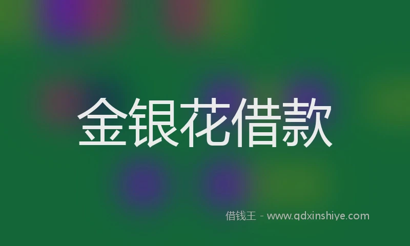 金银花借款
