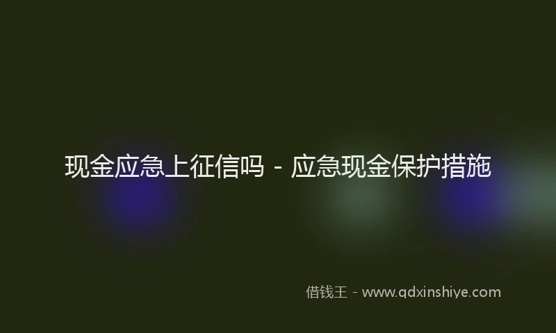 现金应急上征信吗 - 应急现金保护措施