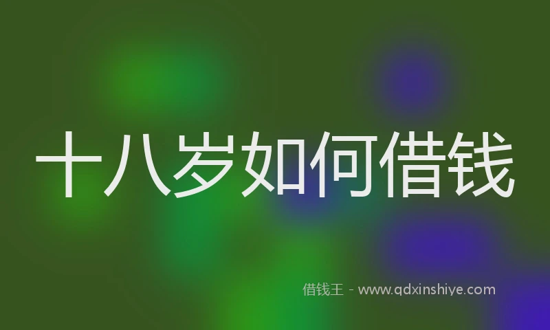 十八岁如何借钱