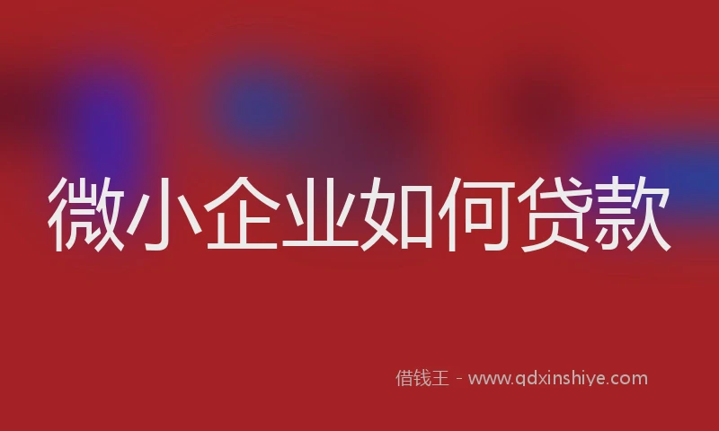 微小企业如何贷款
