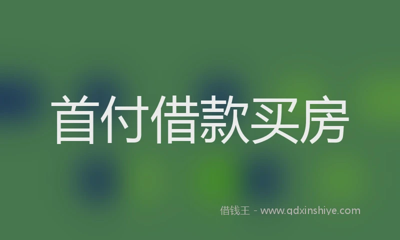 首付借款买房