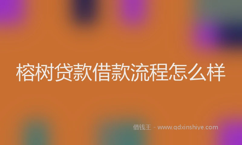 榕树贷款借款流程怎么样