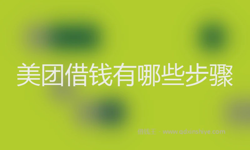 美团借钱有哪些步骤