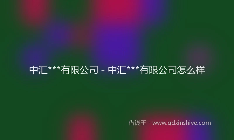 中汇***有限公司 - 中汇***有限公司怎么样