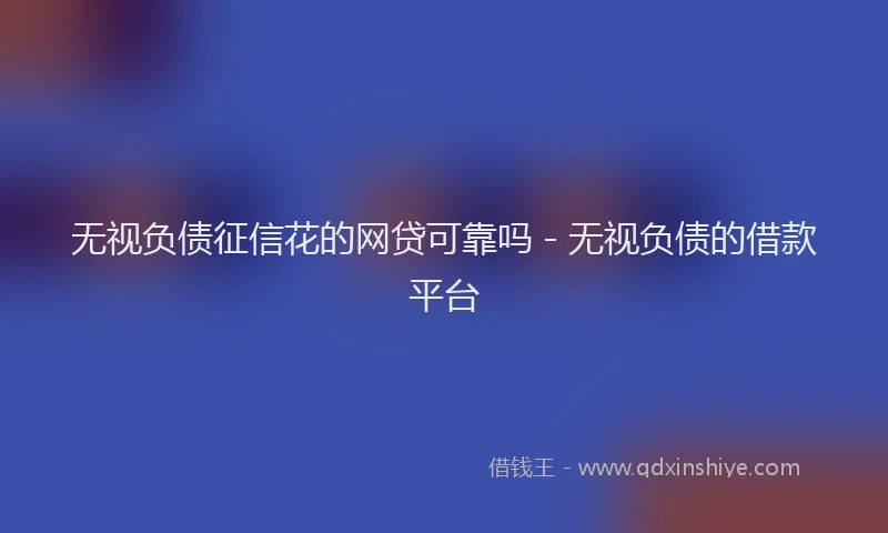 无视负债征信花的网贷可靠吗 - 无视负债的借款平台