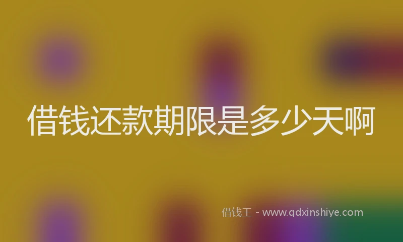 借钱还款期限是多少天啊