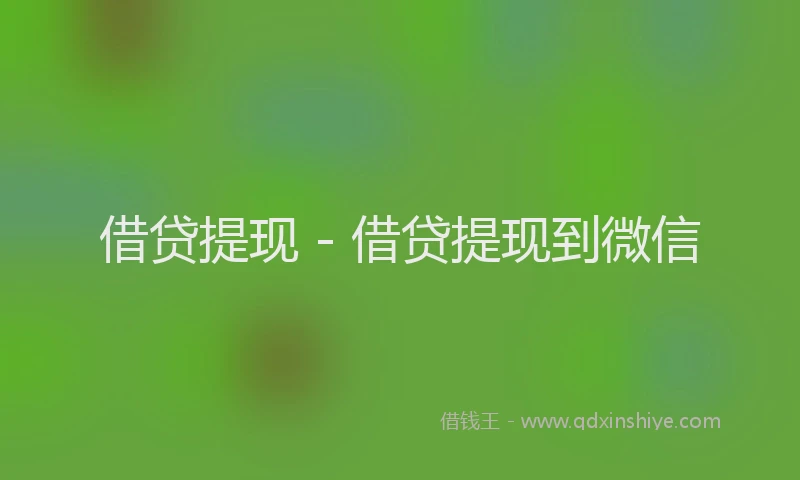 借贷提现 - 借贷提现到微信