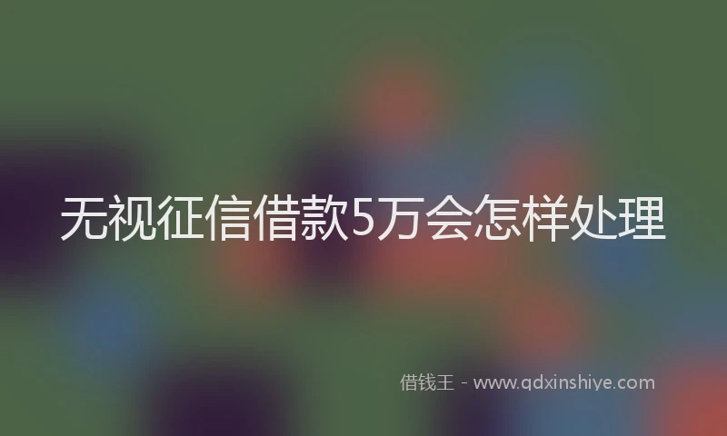 无视征信借款5万会怎样处理