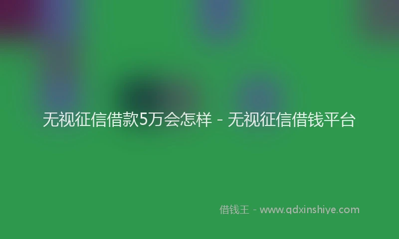 无视征信借款5万会怎样 - 无视征信借钱平台