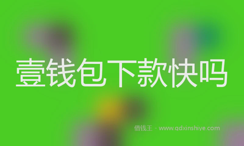 壹钱包下款快吗