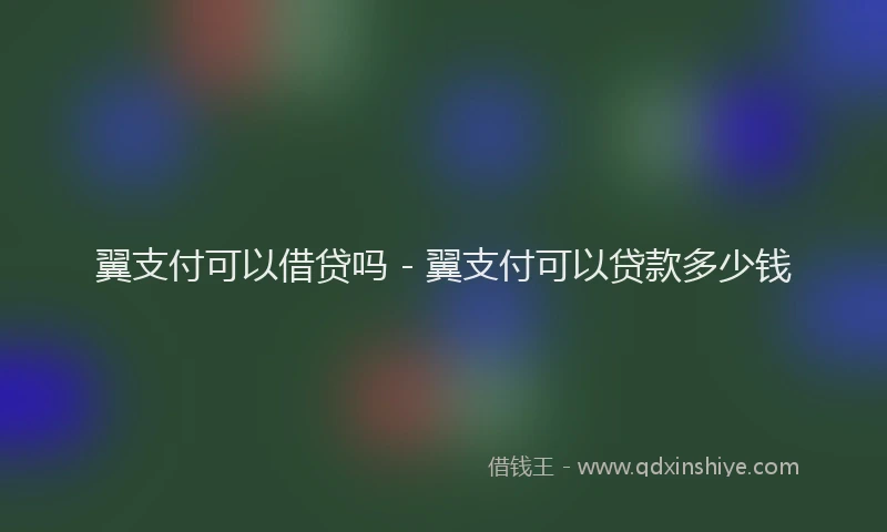 翼支付可以借贷吗 - 翼支付可以贷款多少钱
