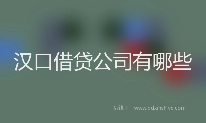 汉口借贷公司有哪些