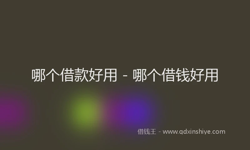 哪个借款好用 - 哪个借钱好用