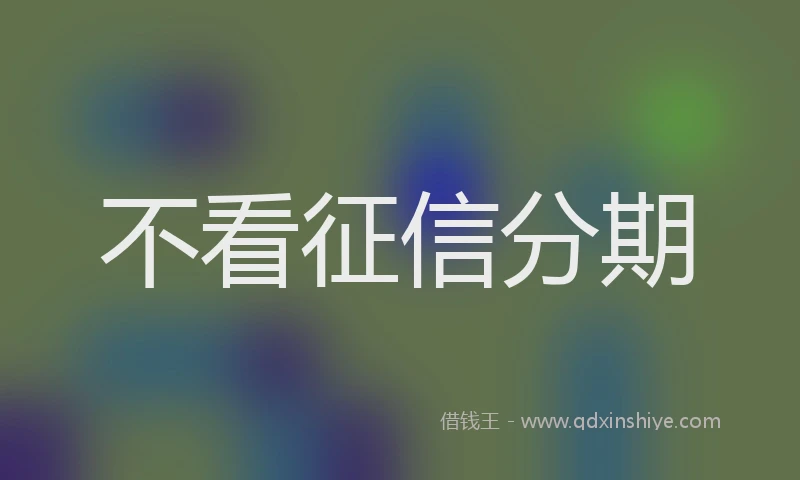 不看征信分期