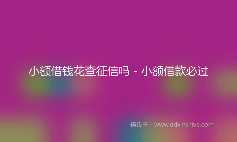 小额借钱花查征信吗 - 小额借款必过
