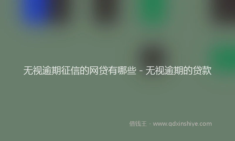 无视逾期征信的网贷有哪些 - 无视逾期的贷款