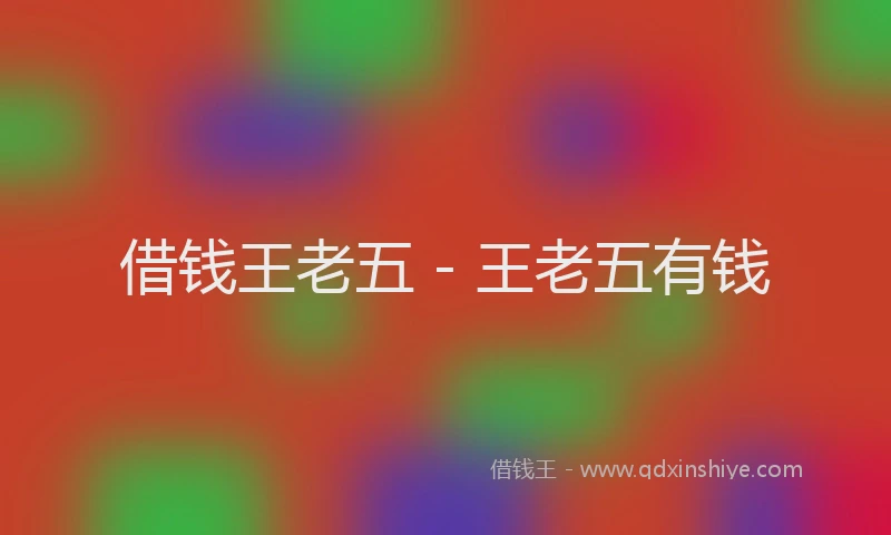 借钱王老五 - 王老五有钱