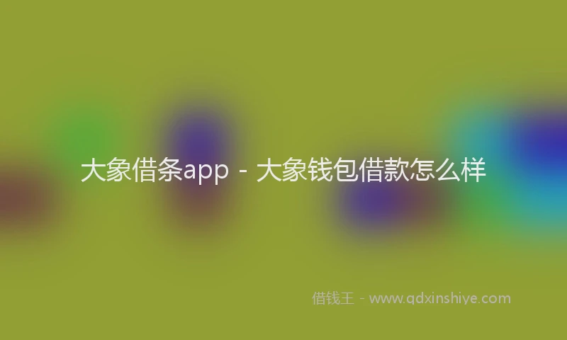 大象借条app - 大象钱包借款怎么样