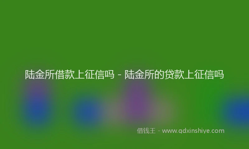 陆金所借款上征信吗 - 陆金所的贷款上征信吗