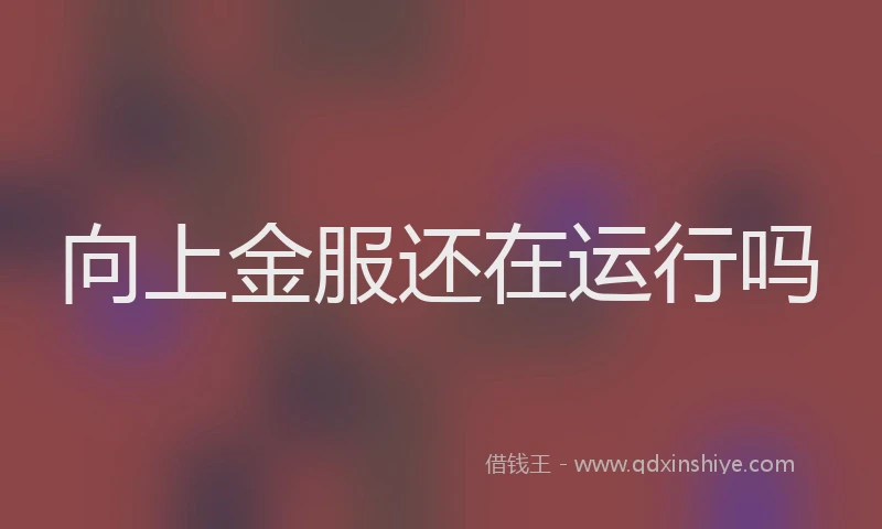 向上金服还在运行吗