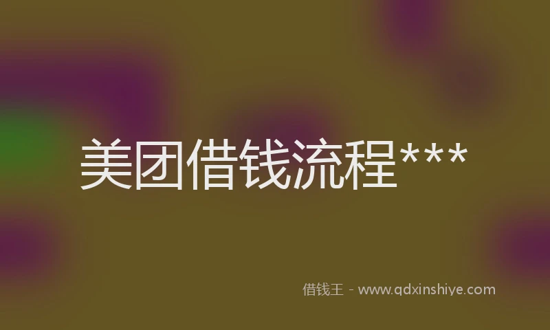 美团借钱流程***