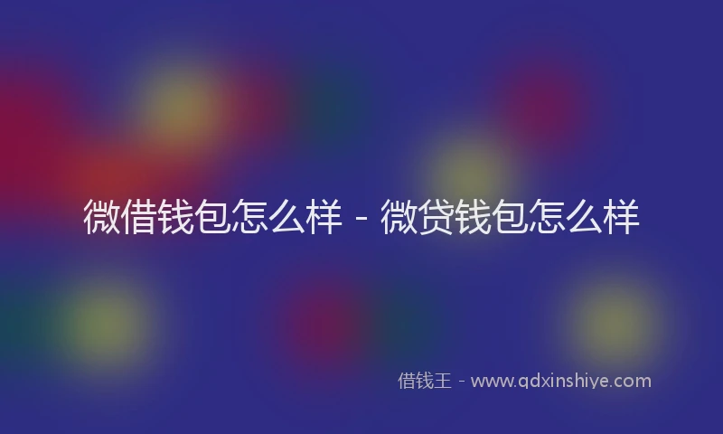 微借钱包怎么样 - 微贷钱包怎么样