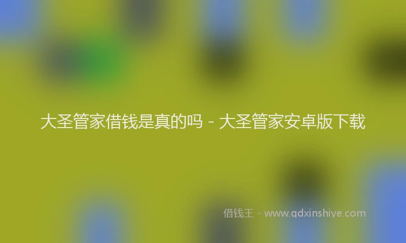 大圣管家借钱是真的吗 - 大圣管家安卓版下载