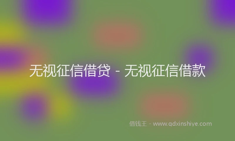 无视征信借贷 - 无视征信借款