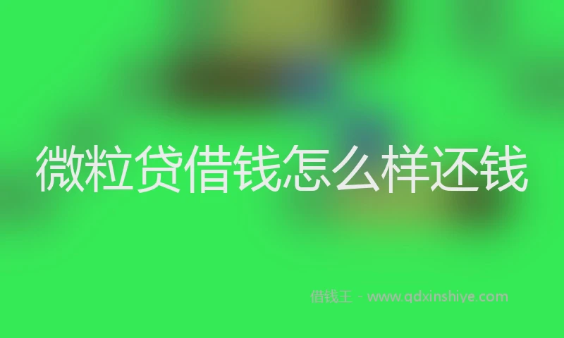 微粒贷借钱怎么样还钱
