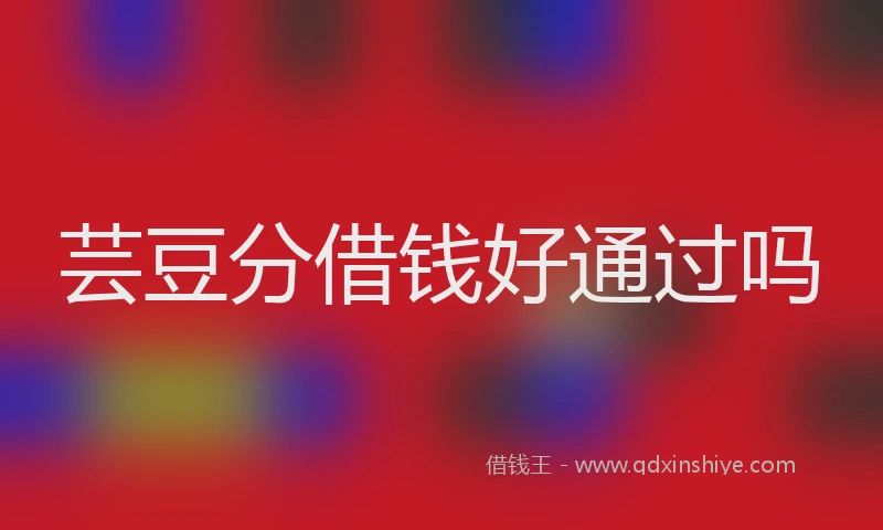 芸豆分借钱好通过吗