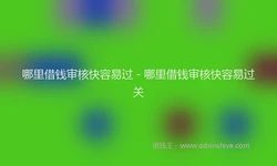 哪里借钱审核快容易过 - 哪里借钱审核快容易过关
