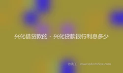 兴化借贷款的 - 兴化贷款银行利息多少