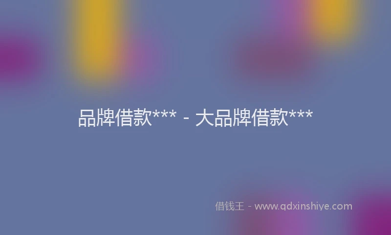 品牌借款*** - 大品牌借款***