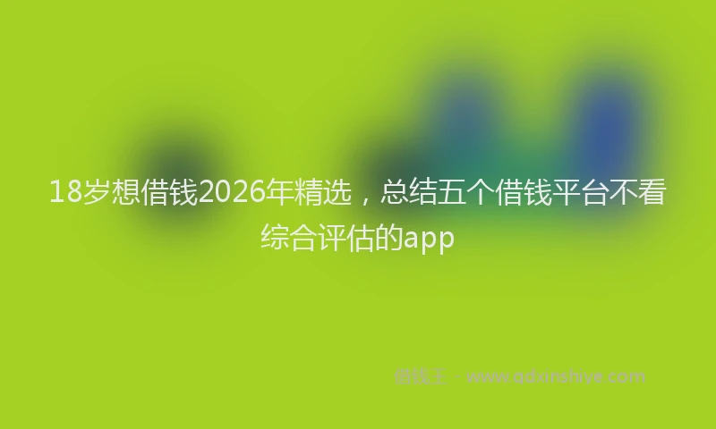 18岁想借钱2026年精选,总结五个借钱平台不看综合评估的app
