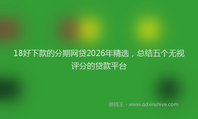 18好下款的分期网贷2026年精选，总结五个无视评分的贷款平台