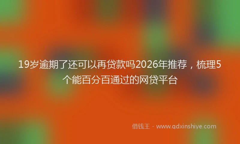 19岁逾期了还可以再贷款吗2026年推荐，梳理5个能百分百通过的网贷平台