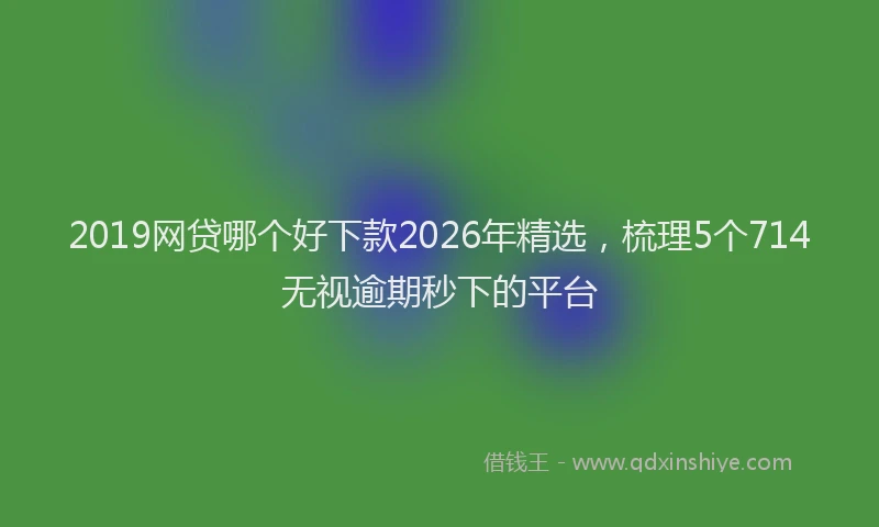 2019网贷哪个好下款2026年精选，梳理5个714无视逾期秒下的平台