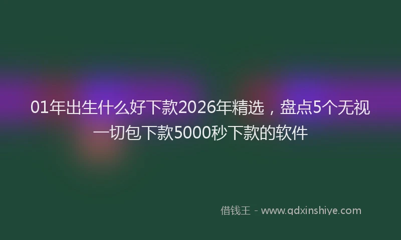 01年出生什么好下款2026年精选,盘点5个无视一切包下款5000秒下款的软件