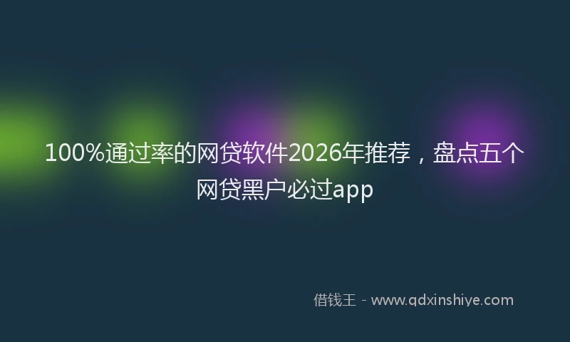 100%通过率的网贷软件2026年推荐，盘点五个网贷黑户必过app