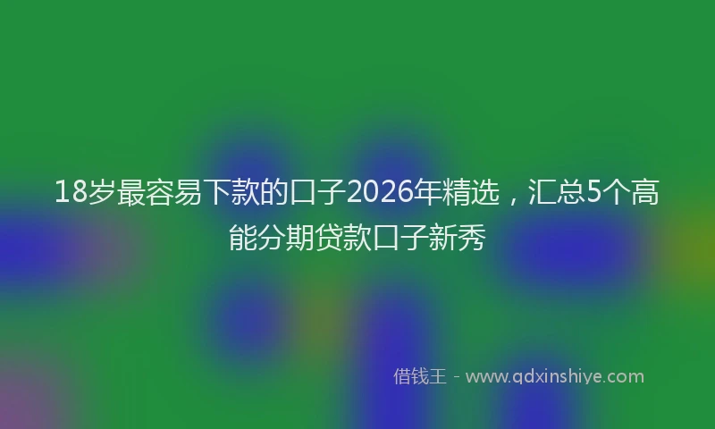18岁最容易下款的口子2026年精选,汇总5个高能分期贷款口子新秀