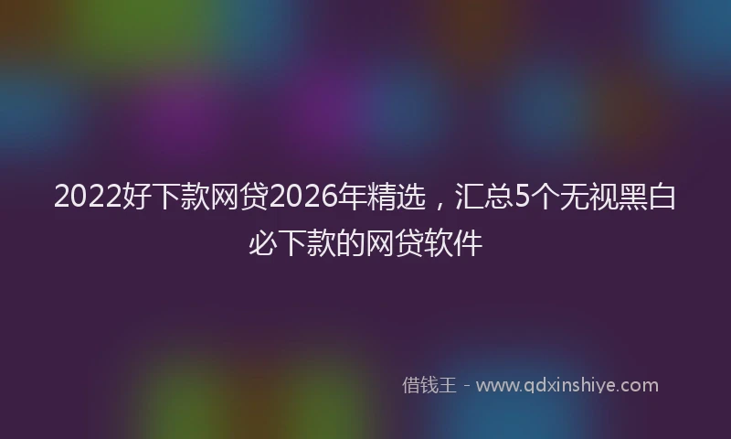 2022好下款网贷2026年精选，汇总5个无视黑白必下款的网贷软件