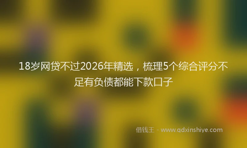 18岁网贷不过2026年精选，梳理5个综合评分不足有负债都能下款口子