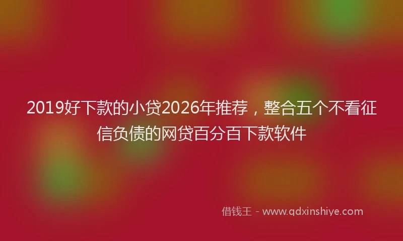 2019好下款的小贷2026年推荐,整合五个不看征信负债的网贷百分百下款软件